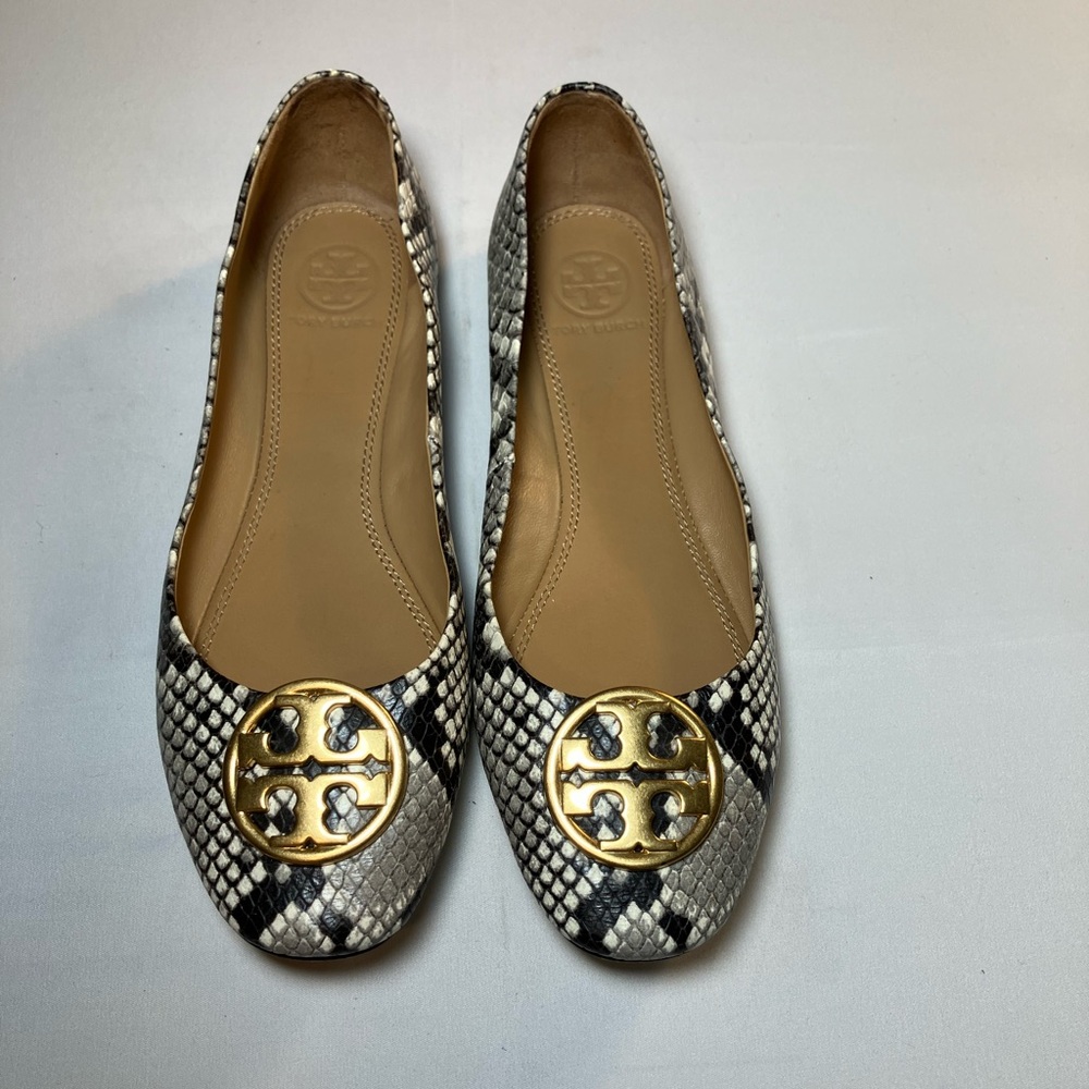 Tory Burch Chelsea ballet flats snakeskin size 6